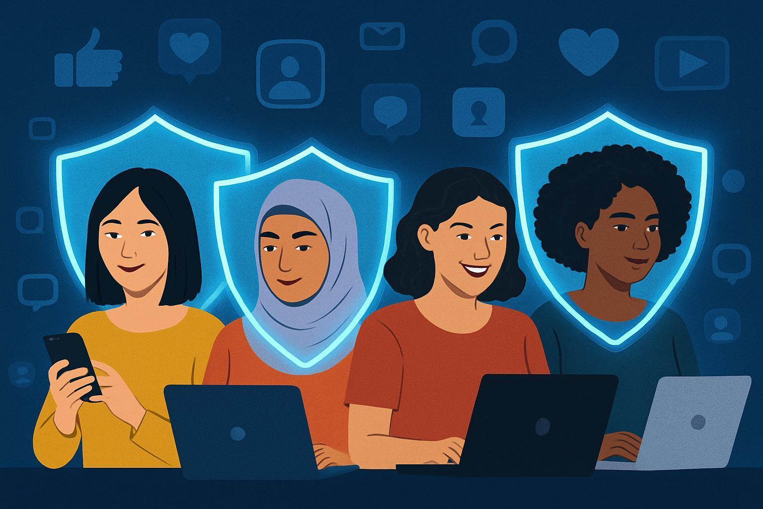 Illustration : protéger les femmes et les jeunes dans l'espace numérique