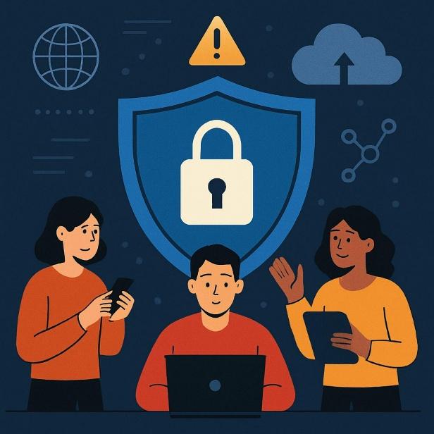 Illustration sur la sécurité numérique et la protection des données